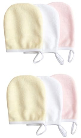 LOLIPPYY 6 Stück Mikrofaser Kosmetik Reinigungspads für Sanfte Gesichtsreinigung Wiederverwendbar Geeignet für Hauttypen für Reisen Zufällige Farbe