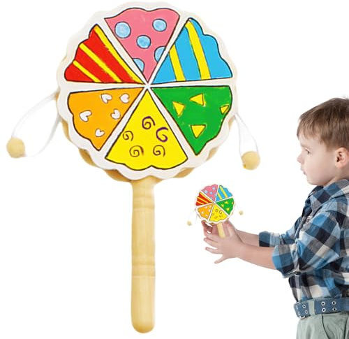 Handtrommel für Kinder, Musikinstrument für Babys, und Mädchen, DIY-Oberfläche zum Malen und Zeichnen, Perkussion im Kindergarten für Aktivitäten