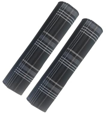 Sicherheitsgurt Polster Für VW MK7 Für GTD Für GTE Für GTI Orange Tartan Innendekor Autositzgurtbezug Schulterpolster Komfort Gurtschoner(GRAY)
