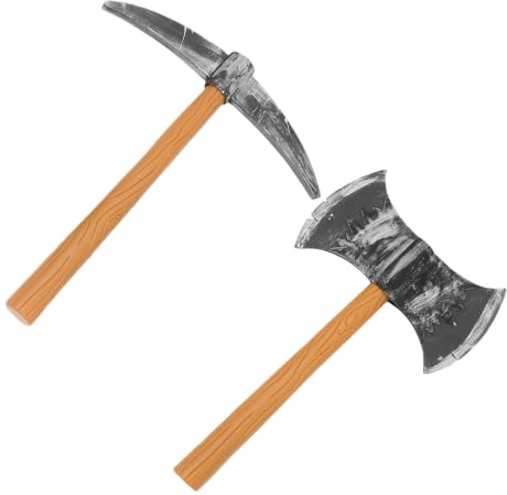 OATIPHO 3 Pezzi Set di Accessori per Halloween Finta e Pala in Plastica e Schiuma, Doppia Faccia, Facile, per Feste di Compleanno e Spettacoli Teatrali