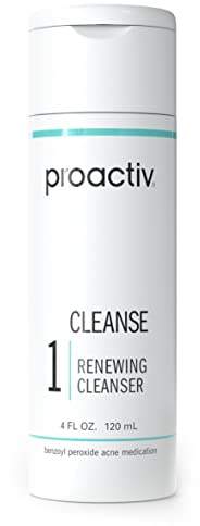 Proactiv Acne Cleanser - Benzoyl Peroxide Face Wash and Acne Treatment - Daily Facial Cleanser and Hyularonic Acid Moisturizer with Exfoliating Beads - 90 Day Supply, 6 Fl Oz