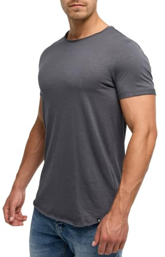 Indicode Herren Willbur T-Shirt mit Rundhals-Ausschnitt aus Baumwolle | Klassisches Herrenshirt aus Baumwolle mit Rundhals, T-Shirt, Basic Shirt, Alltagsshirt, Freizeitshirt, Sommershirt für Männer