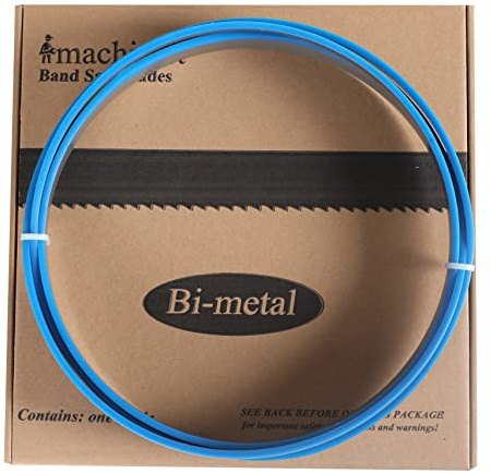 Imachinist S1201812 M42 Grade 120 Long, 1 Wide Bi-Metal Bandsaw Blades for Cutting Metal Variable Teeth (8/12TPI)