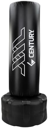 Century Wavemaster XXL Freestanding Punching Bag with Base for Boxing, Kickboxing, and Martial Arts Training, Black