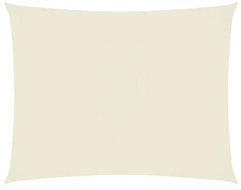 vidaXL Sonnensegel Wasserfest Sonnenschutz Windschutz Sonnendach UV Schutz Garten Terrasse Balkon Oxford-Gewebe Rechteckig 2x3,5m Creme