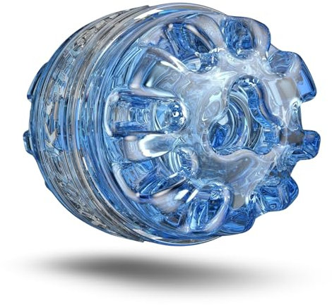 Fleshlight Quickshot Turbo Blue Ice - Masturbatore SuperSkin, giocattolo del sesso estremamente realistico