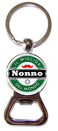 Portachiavi apribottiglie  Il miglior Nonno del mondo verde Idea regalo Festa dei Nonni-Natale-Compleanno