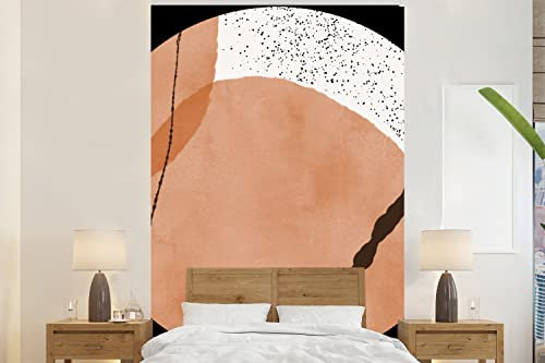 MuchoWow Papier peint Peinture aquarelle - Abstrait - Terracotta Papier peint photo 145x220 cm Papier peint imprimé