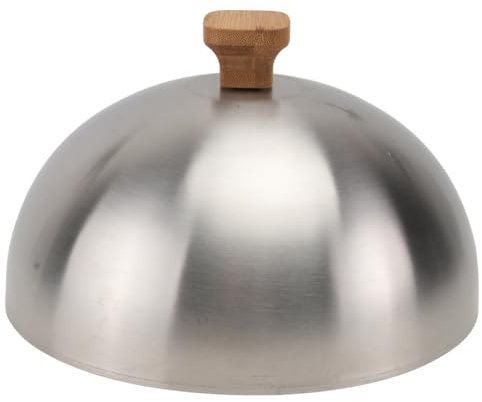 Cabilock Edelstahl Lebensmittelabdeckung Rund 28Cm - Anti-Spritzschutz Für Steak, Burger, Pizza - Praktische Abdeckhaube Für Grill, Küche, Restaurant