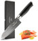 NANFANG BROTHERS Couteau Santoku en Acier Damas VG10 de 6,3 Pouces, Lame Ultra-Tranchante Idéale pour Hacher, Couper, Émincer et Tailler, Livré dans une Belle Boîte Cadeau