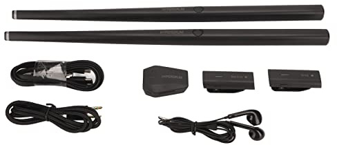 Elektrisches Lufttrommel Set Air Drum Sticks, Tragbares Virtual Reality Drum Kit, Digitale Percussion Maschine mit Unterricht, für Anfänger und Erwachsene