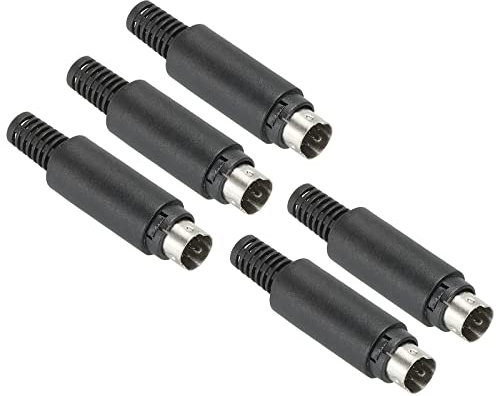 PATIKIL S-Video DIN Mini Maschio Presa 8 Spina Segnale Trasmissione per TV, DVD Giocatore 5pz