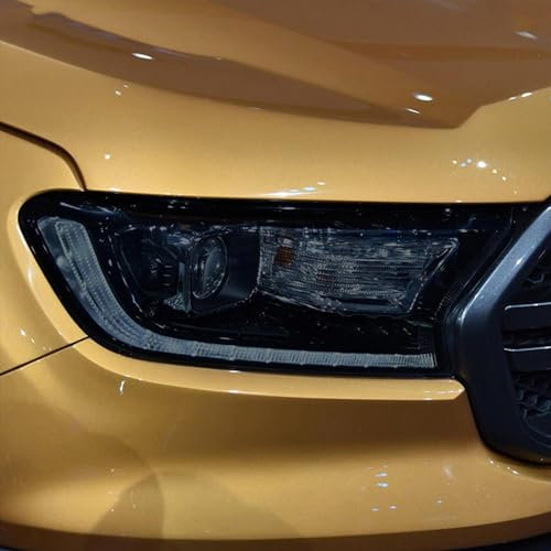 JCAKES 2 Stück Auto-Scheinwerfer-Tönungsfolie, transparente TPU-Aufkleber, für Ford Ranger Wildtrak Raptor 2015 - heute Zubehör