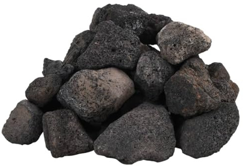 vidaXL Lavagranulat 10 kg Schwarz 5-8 cm