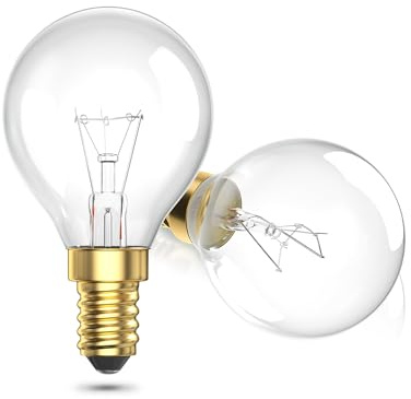 Aurahome Ampoule Four 300 Degré E14, Dimmable Blanc Chaud 2700K Ampoule Lampe Sel E14 G45 300LM Ampoule E14 42W Pour Four/Micro-ondes/Lampadaires/Lampes de Table/Veilleuses AC 220-240V 2PCS