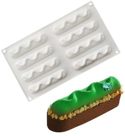 Stampo in silicone per cuocere torte, sapone, stampi in silicone a forma di fiore per dolci francesi fatti in casa, per pasticceria, cioccolato, gelatina e cubetti di ghiaccio (forma cremosa)