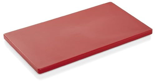 3 planches à découper HACCP rouges 60 x 40 x 2 cm en polyéthylène