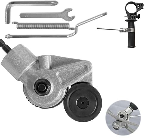 Electric Drill Plate - Metal Shear - Nibbler Drill Attachment Drill Shears, Multipurpose Electric Drill Shears Cutter,Double Cutting Head Sheet Safe for Metal Cutting (Upgraded - Universal)