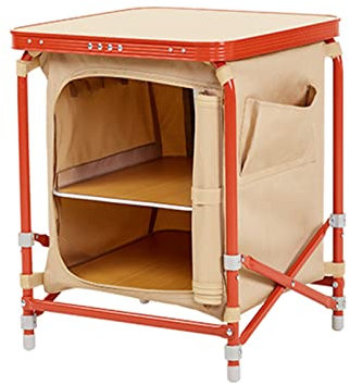 Table Pliante de Camping en Plein air Armoire de Rangement pour Pique-Nique Table de Cuisson Multicouche Portable adaptée au Pique-Nique BBQ (45 * 45 * 50CM)