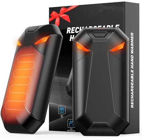 YAZEKY Handwärmer Elektrisch Geschenke für Männer - 2er Pack Männer Geschenke Weihnachten Wiederaufladbarer Heizung 6000mAh, Ideen Geschenke Magnetische Handwärmer Gadgets für Outdoor Wandern Golf