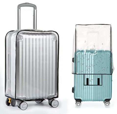 RHQFDM 24 Pulgadas Funda Maleta Mediana Transparente Funda de Maleta PVC Funda para Maletas Impermeable Funda Maleta Cabina,Diseño Resistente a la Abrasión e Impermeable para Proteger su Equipaje