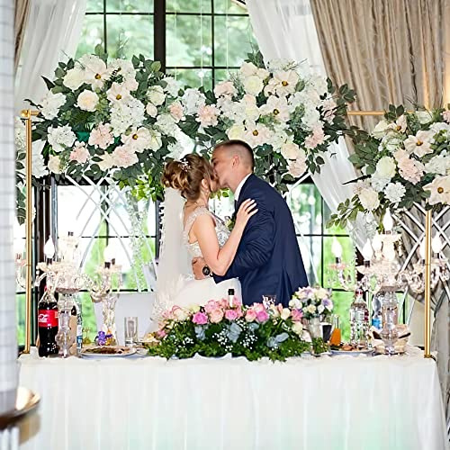 Adjustable Metal Over Table Hanging Decoration Display Rod,Rail Pole With Clamp,Balloon arch stand for Birthday, Anniversary, Christmas,Wedding,Festivals