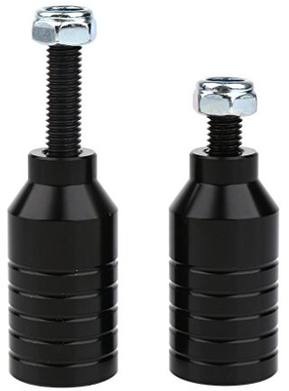 Wdfnexalai 2pcs Scooter Stunt Pegs Set Alloy Scooter Pegs & Achsen 55mm+70mm Schwarz
