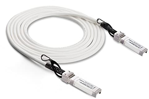 Cavo 10G SFP+ DAC Colorato [Bianco] - Cavo SFP Twinax per Dispositivi Cisco SFP-H10GB-CU2M, Ubiquiti UniFi, Fortinet, Supermicro, Netgear, Mikrotik, ZTE, 2 Metri (6,5 Piedi)