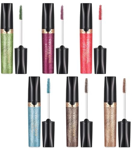 MKNZOME 6 Pièce Gel Paillettes Visage, Mermaid Sequins Body Glitter, Sirène Paillettes Chunky Glitter Mascara pour le Visage, le Corps, les Cheveux, Paillettes Résine Scintillante pour Festival