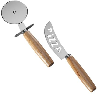 BRIGHTFUFU 2stücke Pizza-roller aus Edelstahl Pizzaschneider Praktischer Küchenhelfer für Pizza Kuchen Käse und Torten Langlebig und Verschleißfest für Hause und Bäckereien