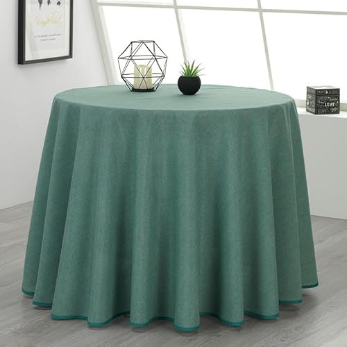 Rufino Díaz Falda Camilla Redonda Loneta Danubio (Jade - 70cm) - Tejido Resistente y Agradable al Tacto Decorar y Proteger tu Mesa