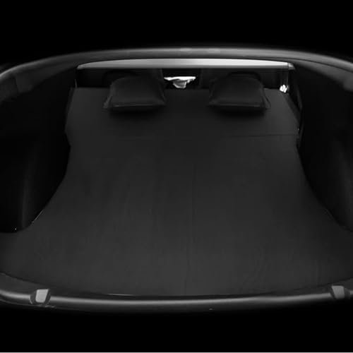 Generisch Aufblasbare Campingmatratze, Tragbares Aufblasbares Bett Fürs Auto, Campingmatratze Für Suvs, Dickes Beflocktes PVC-Material, Schnelles Aufblasen Und Entleeren (3 Black)