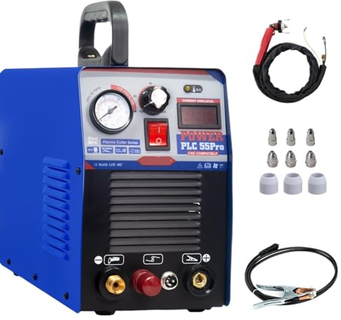 EDEDE Soldador, Accesorios de máquina cortadora por Plasma PLC55, 1-14mm, 55A, inversor de CC, Cortador de Plasma por Aire, Arco no táctil, Compatible con CNC