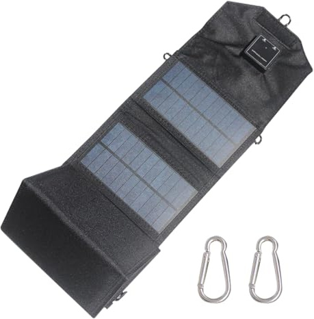 Chargeur Solaire | 120W Rechargeable Portable pour Téléphone Pliable,Double Port USB pour Randonnée Camping Plage Bateau Sac à Dos Caravane
