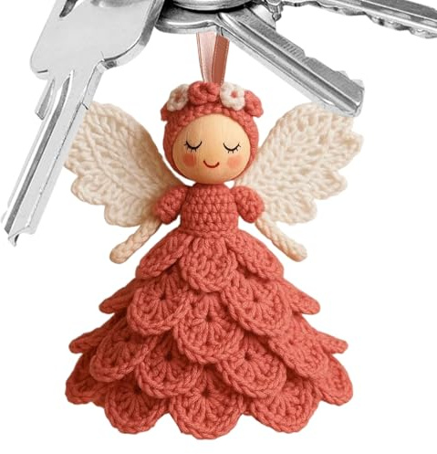 qixeuoa DIY Häkelen-gel Ornament Kit, En-gel Puppe Ornament Bastelset,Strick Set - Für Männer, Frauen, Enthusiasten, Hobbyisten, Freunde, Kollegen Und Weihnachtsdekoration