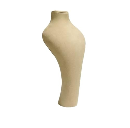 PPQIRU Espositore Per Collane Espositore for gioielli di lusso for collana, manichino, busto, pendente, vetrina, oggetti scena(Khaki)