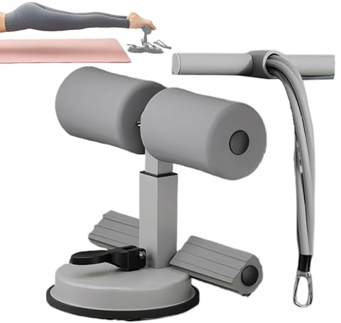 Sit-up-maskin för magmuskler – justerbar sit-up-stång med sugkopp, golvhållare, stabilt magtränarstöd, kompakt kärnövningsassistent för daglig konditionsträning hemma