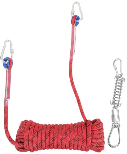 SHINEOFI Cuerda para Perros de Algodón 10 M Roja, Cable de Amarre Resistente para Exteriores, Cuerda para Camping y Entrenamiento, Cadena para Mascotas Segura y Durable, Adecuado