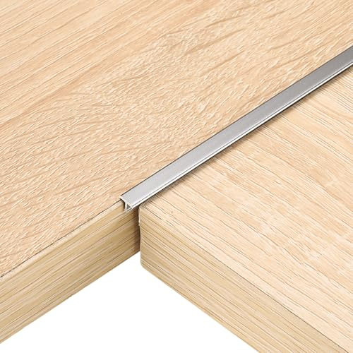 QUARKZMAN T Molduras Transición Suelo 2.9ft x 0.24 Gris 6 Pz | Molduras Aleación Aluminio Juntas Vinilo
