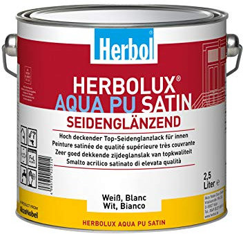 Herbol 24099 Herbolux Aqua PU Satin 0,750 L, Weiß