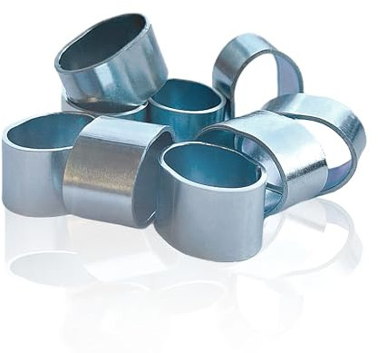 PremiumX 20 Piezas Abrazadera estrangular Pinzas de sujeción para Cable expansor 8mm Cuerda Abrazadera de Cuerda cordón de Goma - galvanizada