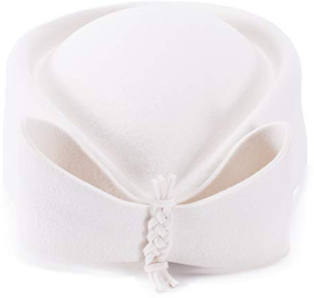 Lawliet Fascinator für Damen, Tropfenform, Wolle, Cocktail-Pillendose, A253, elfenbeinfarben, Einheitsgröße