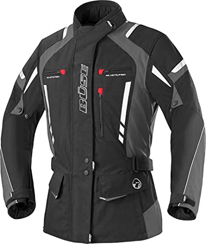 Büse Torino Pro Damen Motorrad Textiljacke 44 Schwarz/Dunkelgrau