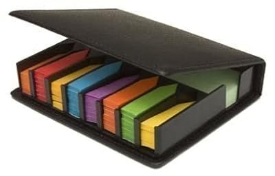 Tiger Haftnotiz-Halter mit Registerreiter, Leder-Optik