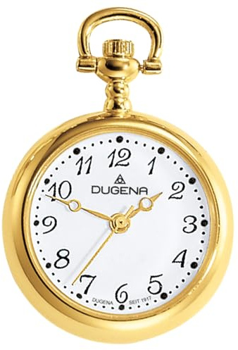 Dugena Taschenuhr 4460637-1 – Klassische Damen Taschenuhr in Silber mit arabischen Zahlen und Quarzwerk – Elegantes Retro Design für stilvolle Frauen