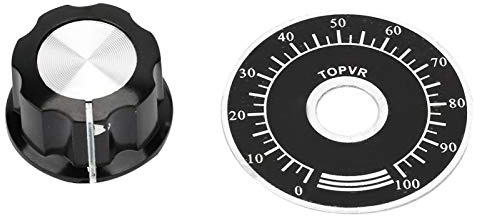 Yivibe Potentiometer-Skala, digitale Wählscheibe, Lautstärkeregler, 10 Stück, Schwarz, Rotary, Drehbar, MANUELL