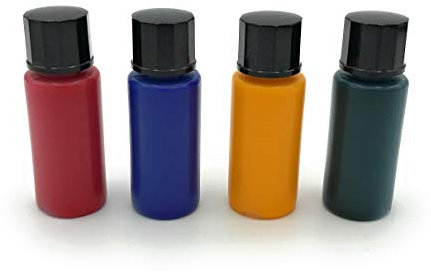 BELI-BECO FL-4 Glühlampen-Tauchlack - 1 Set mit 4 Farben je 10ml : Rot, Blau, Gelb, Grün