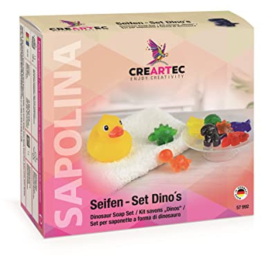 CREARTEC Seifen-Set Dinos Bastelset 5 Teile 100ml 3.7-4.5 cm Motive