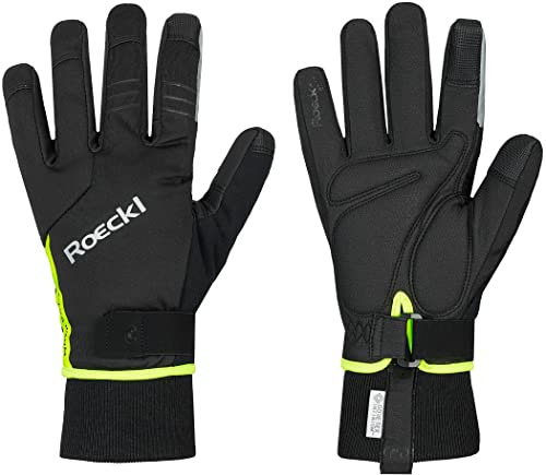 Roeckl Villach 2 Winter Fahrrad Handschuhe lang schwarz/gelb 2023: Größe: 8