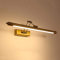 HMAKGG Lampada da Specchio Bagno Vintage, Luce Specchio Bagno LED Ottone Retro, Regolabile Applique in Acciaio Inox, Impermeabile IP44 Bianco Caldo 3000K (50CM8W)